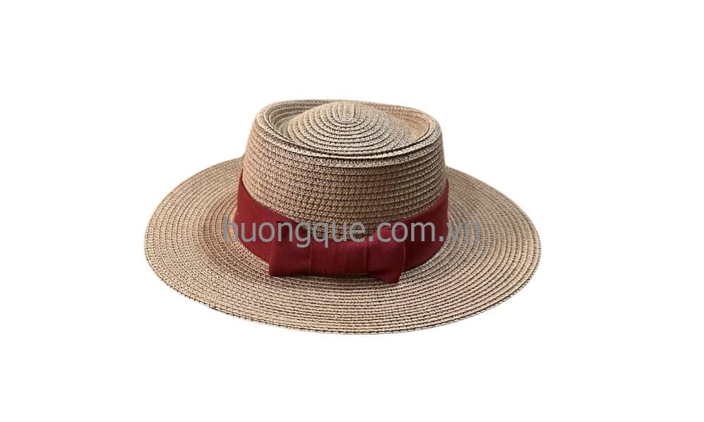 Mũ cói nữ MC7-H3 – Fedora vành nhỏ unisex thời trang đi biển