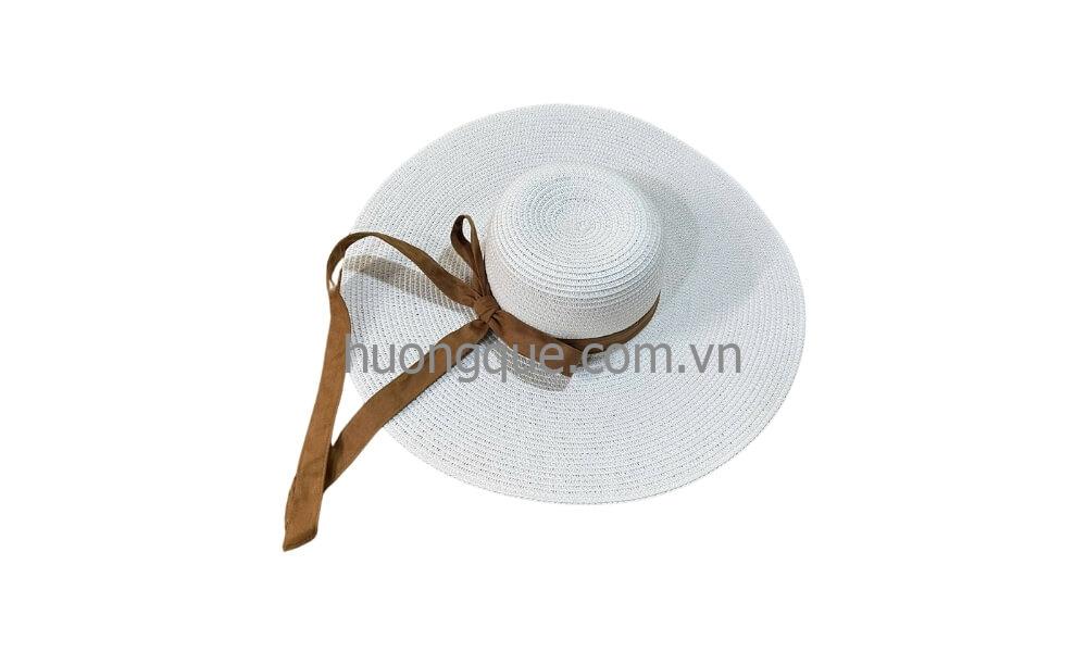 Mũ cói nữ MC11-H1 – Boater cổ điển viền to