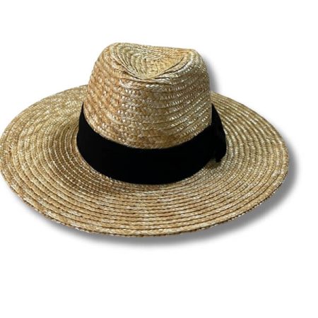 Mũ cói fedora viền đen – Fedora vành nhỏ unisex thời trang đi biển cho nam MC1-H3